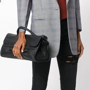 Zanellato Nina Leather Tote Shoulder Bag Black Made in Italy Minimalist